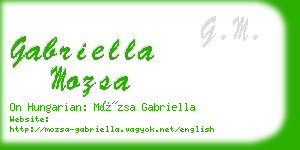 gabriella mozsa business card